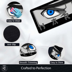 Naruto Blue Eyes Floor Mat | Naruto Uzumaki Anime Eye Art Rug | Anti-Slip 3mm Absorbent Floor Mat for Bedroom, Gaming Room, Bathroom & Otaku Decor
