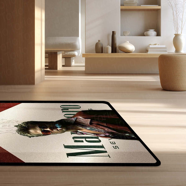 Fight Club Tyler Durden Area Flat Rug | Vintage Movie Poster Inspired Area Flat Rug | Premium Cinematic Room Decor Rug