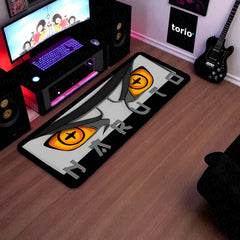 Naruto Shippuden Rinnegan & Sharingan Eyes Floor Mat | Anime Purple & Red Eye Art Rug | Anti-Slip 3mm Absorbent Floor Mat for Bathroom, Bedroom, Gaming Room & Otaku Decor
