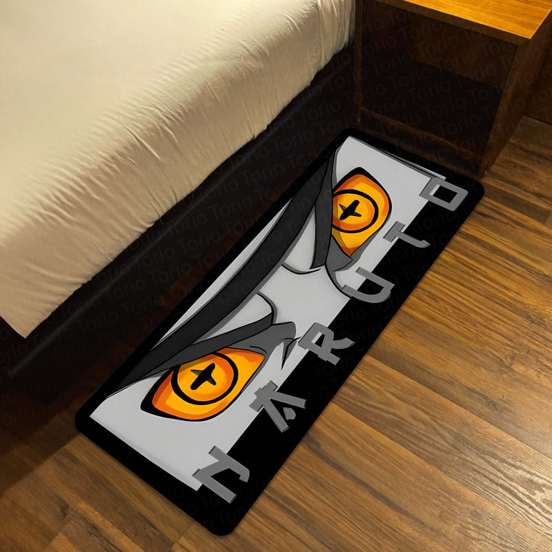 Naruto Shippuden Rinnegan & Sharingan Eyes Floor Mat | Anime Purple & Red Eye Art Rug | Anti-Slip 3mm Absorbent Floor Mat for Bathroom, Bedroom, Gaming Room & Otaku Decor
