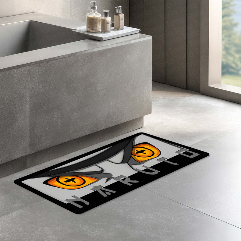 Naruto Shippuden Rinnegan & Sharingan Eyes Floor Mat | Anime Purple & Red Eye Art Rug | Anti-Slip 3mm Absorbent Floor Mat for Bathroom, Bedroom, Gaming Room & Otaku Decor