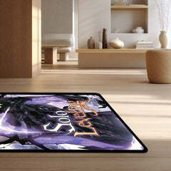 Solo Leveling Sung Jin-Woo Floor Mat | Dark Fantasy Anime Rug | Anti-Slip 3mm Absorbent Floor Mat for Gaming Room, Bedroom & Otaku Setup
