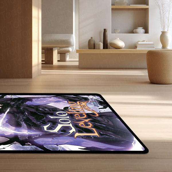 Solo Leveling Sung Jin-Woo Floor Mat | Dark Fantasy Anime Rug | Anti-Slip 3mm Absorbent Floor Mat for Gaming Room, Bedroom & Otaku Setup