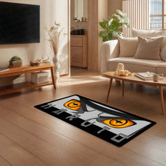 Naruto Shippuden Rinnegan & Sharingan Eyes Floor Mat | Anime Purple & Red Eye Art Rug | Anti-Slip 3mm Absorbent Floor Mat for Bathroom, Bedroom, Gaming Room & Otaku Decor