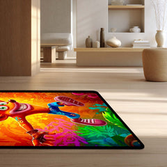 Crash Bandicoot Area Flat Rug | Retro Gaming Area Flat Rug | Premium Cartoon Gaming Room Decor Rug