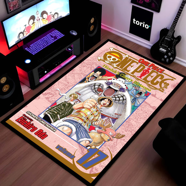 One Piece Monkey D. Luffy Floor Mat | Manga Cover Anime Rug | Anti-Slip 3mm Absorbent Floor Mat for Gaming Room, Bedroom & Otaku Setup