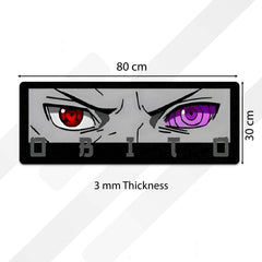 Obito Uchiha Sharingan & Rinnegan Eye Anime Floor Mat | Anti-Slip Printed Floor Rug for Bedroom, Gaming Room & Anime Decor | TORIO