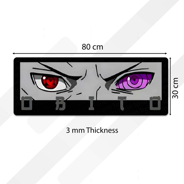 Obito Uchiha Sharingan & Rinnegan Eye Anime Floor Mat | Anti-Slip Printed Floor Rug for Bedroom, Gaming Room & Anime Decor | TORIO