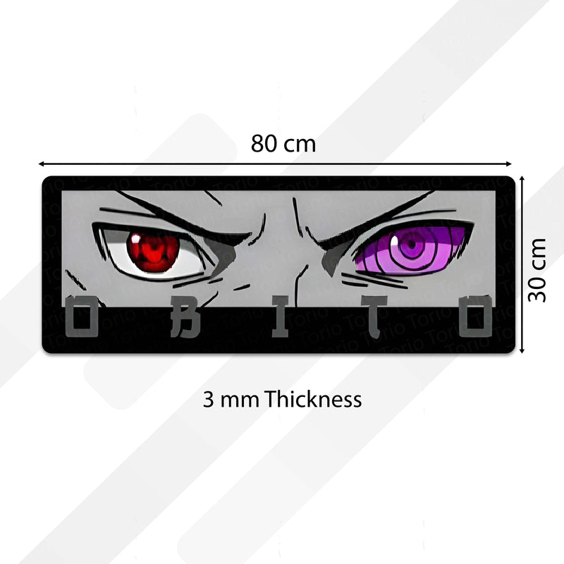 Obito Uchiha Sharingan & Rinnegan Eye Anime Floor Mat | Anti-Slip Printed Floor Rug for Bedroom, Gaming Room & Anime Decor | TORIO
