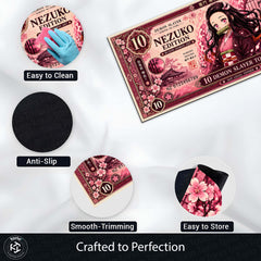 Demon Slayer Nezuko Kamado Flat Rug | Japanese Anime Currency Note Design | Premium Anti-Slip Flat Rug