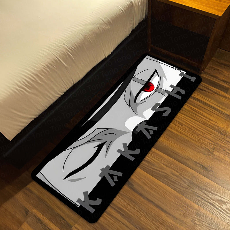Naruto Kakashi Sharingan Eye Floor Mat | Dark Anime Eye Art Rug | Anti-Slip 3mm Absorbent Floor Mat for Bathroom, Bedroom, Gaming Room & Otaku Decor