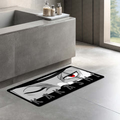 Naruto Kakashi Sharingan Eye Floor Mat | Dark Anime Eye Art Rug | Anti-Slip 3mm Absorbent Floor Mat for Bathroom, Bedroom, Gaming Room & Otaku Decor