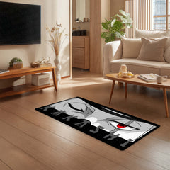 Naruto Kakashi Sharingan Eye Floor Mat | Dark Anime Eye Art Rug | Anti-Slip 3mm Absorbent Floor Mat for Bathroom, Bedroom, Gaming Room & Otaku Decor