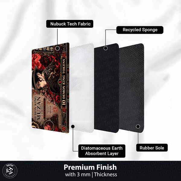 Demon Slayer Muzan Kibutsuji Flat Rug | Japanese Anime Currency Note Design | Premium Anti-Slip Flat Rug