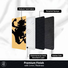 Monkey D. Luffy Silhouette Circular Floor Mat (3 mm Thick) | Minimal Anime Round Rug for Bedroom, Gaming Room & Otaku Decor | TORIO