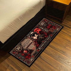 Demon Slayer Muzan Kibutsuji Flat Rug | Japanese Anime Currency Note Design | Premium Anti-Slip Flat Rug