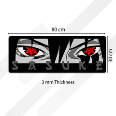 Sasuke Uchiha Sharingan Eye Anime Floor Mat | Anti-Slip Printed Floor Rug for Bedroom, Gaming Room & Anime Decor | TORIO
