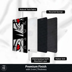 Sasuke Uchiha Sharingan Eye Anime Floor Mat | Anti-Slip Printed Floor Rug for Bedroom, Gaming Room & Anime Decor | TORIO