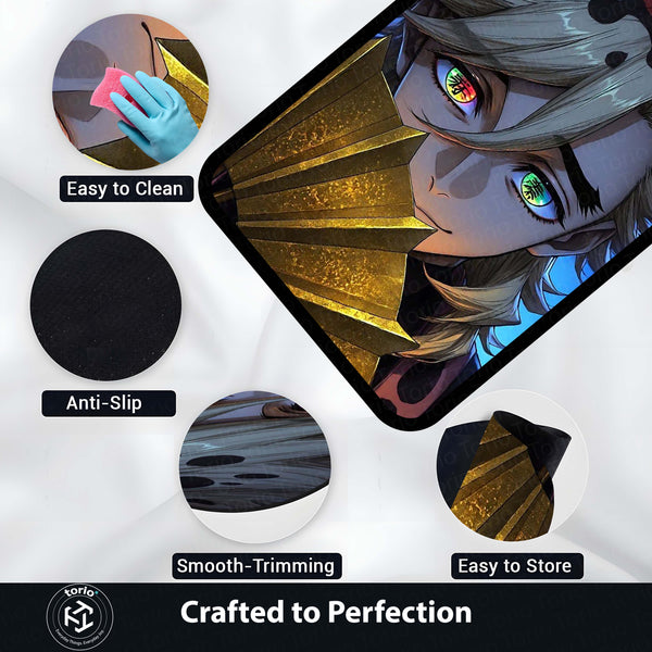 Upper Moon Demon Area Flat Rug | Anime Villain Area Flat Rug | Premium Manga-Inspired Gaming & Bedroom Decor Rug