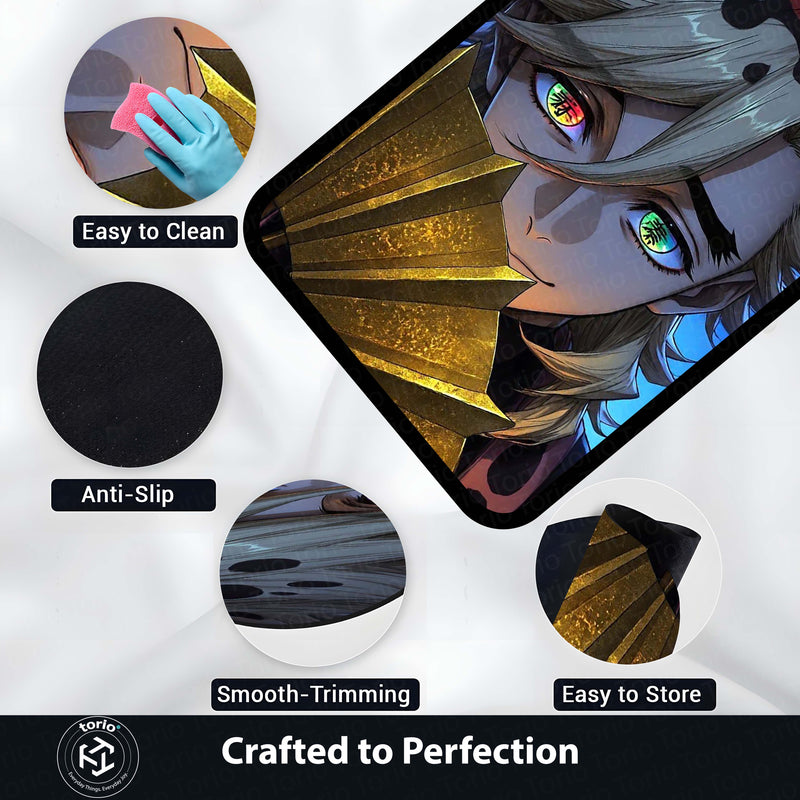 Upper Moon Demon Area Flat Rug | Anime Villain Area Flat Rug | Premium Manga-Inspired Gaming & Bedroom Decor Rug