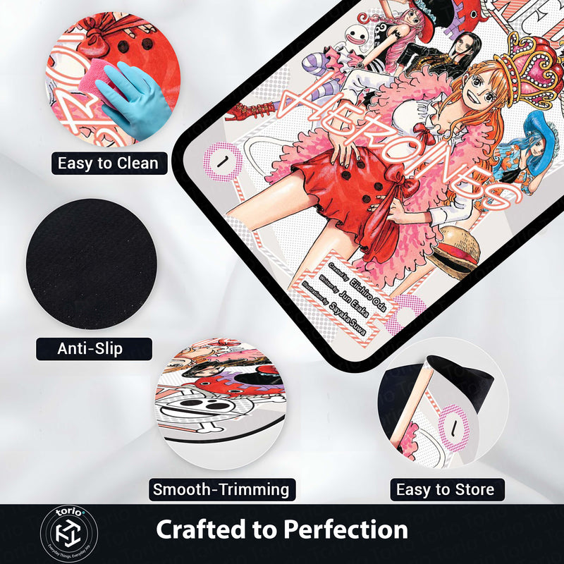 One Piece Manga Collage Floor Mat | Luffy Straw Hat Pirates Anime Rug | Anti-Slip 3mm Absorbent Floor Mat for Gaming Room, Bedroom & Otaku Setup (Copy)
