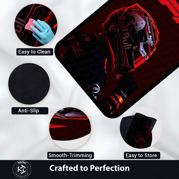 Formula Racing Helmet Area Flat Rug | Formula Motorsport Area Flat Rug | Premium Racing Fan Room Decor Rug