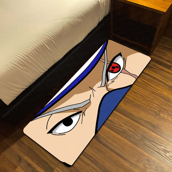 Kakashi Hatake Sharingan Eye Anime Floor Mat | Anti-Slip Printed Floor Rug for Bedroom, Gaming Room & Anime Decor | TORIO