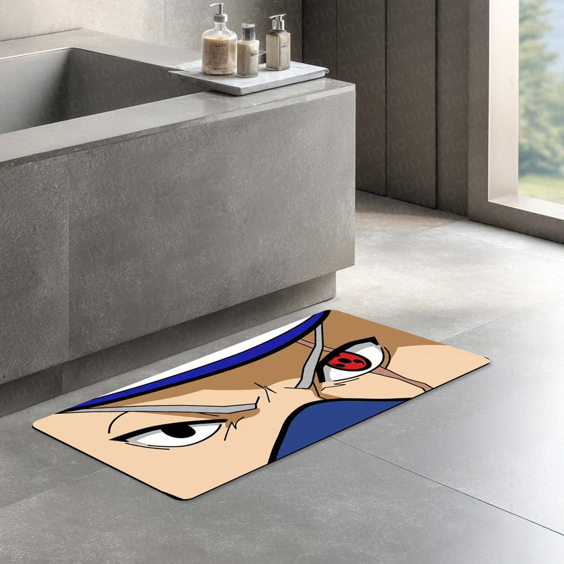 Kakashi Hatake Sharingan Eye Anime Floor Mat | Anti-Slip Printed Floor Rug for Bedroom, Gaming Room & Anime Decor | TORIO