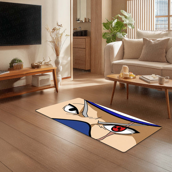 Kakashi Hatake Sharingan Eye Anime Floor Mat | Anti-Slip Printed Floor Rug for Bedroom, Gaming Room & Anime Decor | TORIO