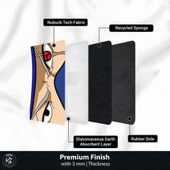 Kakashi Hatake Sharingan Eye Anime Floor Mat | Anti-Slip Printed Floor Rug for Bedroom, Gaming Room & Anime Decor | TORIO