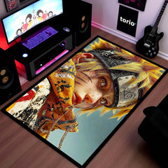 Naruto Uzumaki Sage Mode Area Flat Rug | Naruto Anime Area Flat Rug | Premium Anime Gaming Room Decor Rug