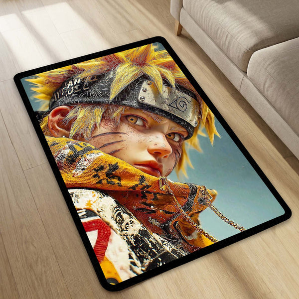 Naruto Uzumaki Sage Mode Area Flat Rug | Naruto Anime Area Flat Rug | Premium Anime Gaming Room Decor Rug