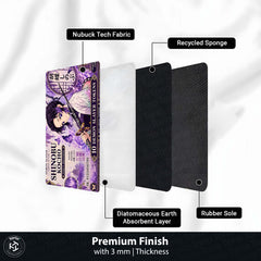 Demon Slayer Shinobu Kocho Flat Rug | Japanese Anime Currency Note Design | Premium Anti-Slip Flat Rug
