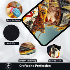 Naruto Uzumaki Sage Mode Area Flat Rug | Naruto Anime Area Flat Rug | Premium Anime Gaming Room Decor Rug