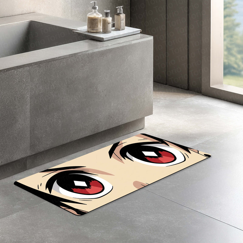 Spy × Family Anya Eyes Floor Mat | Anime Cute Eye Art Rug | Anti-Slip 3mm Absorbent Floor Mat for Bedroom, Gaming Room, Bathroom & Otaku Decor