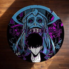 Shadow Monarch Circular Floor Mat (3 mm Thick) | Dark Anime Inspired Round Rug for Gaming Room, Bedroom, Studio & Otaku Decor | TORIO