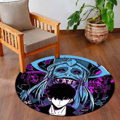 Shadow Monarch Circular Floor Mat (3 mm Thick) | Dark Anime Inspired Round Rug for Gaming Room, Bedroom, Studio & Otaku Decor | TORIO