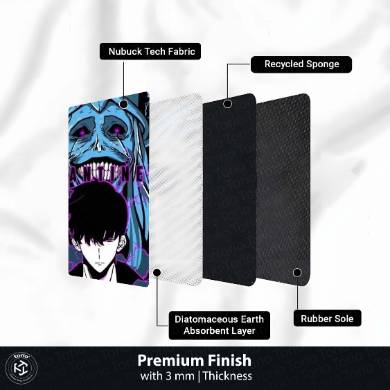 Shadow Monarch Circular Floor Mat (3 mm Thick) | Dark Anime Inspired Round Rug for Gaming Room, Bedroom, Studio & Otaku Decor | TORIO