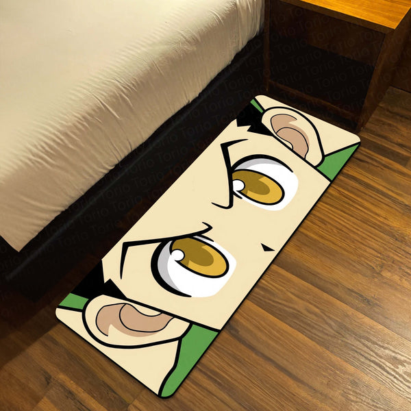 Hunter x Hunter Anime Eyes Floor Mat | Gon Freecss Inspired Golden Eye Art Rug | Anti-Slip 3mm Absorbent Floor Mat for Bedroom, Gaming Room & Otaku Decor