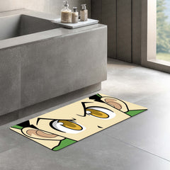 Hunter x Hunter Anime Eyes Floor Mat | Gon Freecss Inspired Golden Eye Art Rug | Anti-Slip 3mm Absorbent Floor Mat for Bedroom, Gaming Room & Otaku Decor
