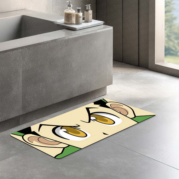 Hunter x Hunter Anime Eyes Floor Mat | Gon Freecss Inspired Golden Eye Art Rug | Anti-Slip 3mm Absorbent Floor Mat for Bedroom, Gaming Room & Otaku Decor