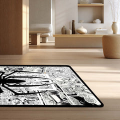 SpiderMan Comic Collage Floor Mat | Black & White Marvel Spider Art Rug | Anti-Slip 3mm Absorbent Floor Mat for Gaming Room, Bedroom & Fan Cave (Copy)