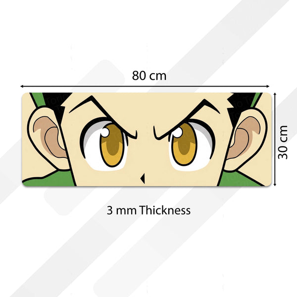 Hunter x Hunter Anime Eyes Floor Mat | Gon Freecss Inspired Golden Eye Art Rug | Anti-Slip 3mm Absorbent Floor Mat for Bedroom, Gaming Room & Otaku Decor