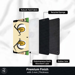 Hunter x Hunter Anime Eyes Floor Mat | Gon Freecss Inspired Golden Eye Art Rug | Anti-Slip 3mm Absorbent Floor Mat for Bedroom, Gaming Room & Otaku Decor