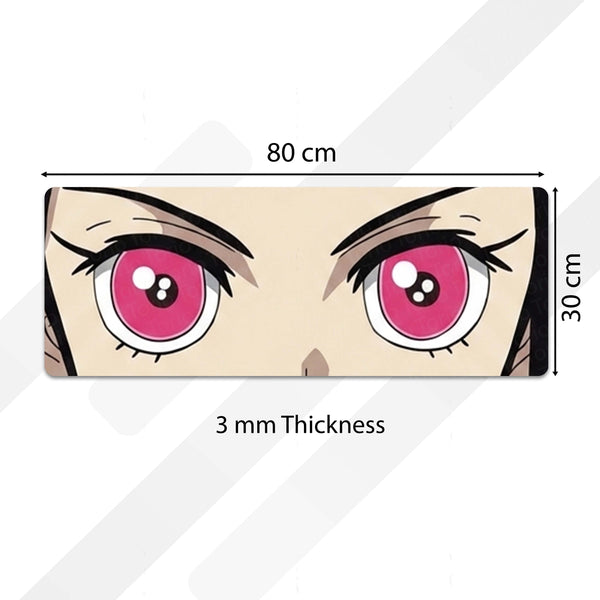 Anime Pink Eyes Floor Mat | Cute Kawaii Anime Eye Art Rug | Anti-Slip 3mm Absorbent Floor Mat for Bedroom, Gaming Room, Bathroom & Otaku Decor