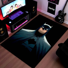 Batman Dark Knight Area Flat Rug | Batman Superhero Area Flat Rug | Premium DC-Inspired Gaming Room Decor Rug
