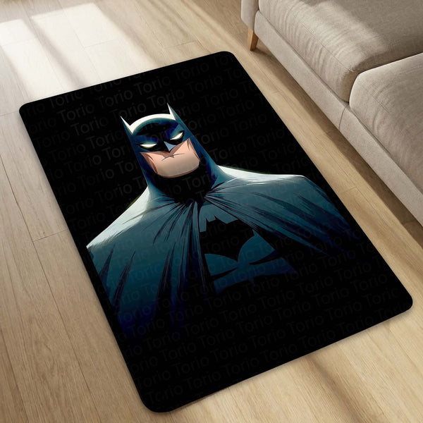 Batman Dark Knight Area Flat Rug | Batman Superhero Area Flat Rug | Premium DC-Inspired Gaming Room Decor Rug