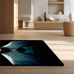 Batman Dark Knight Area Flat Rug | Batman Superhero Area Flat Rug | Premium DC-Inspired Gaming Room Decor Rug