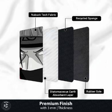 Itachi Uchiha Sharingan Circular Floor Mat (3 mm Thick) | Anti-Slip Printed Round Anime Floor Rug for Bedroom, Gaming Room & Otaku Decor | TORIO