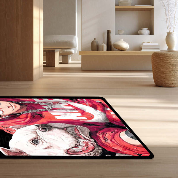 Monkey D. Luffy Streetwear Area Flat Rug | One Piece Anime Area Flat Rug | Premium Anime Gaming Room Decor Rug